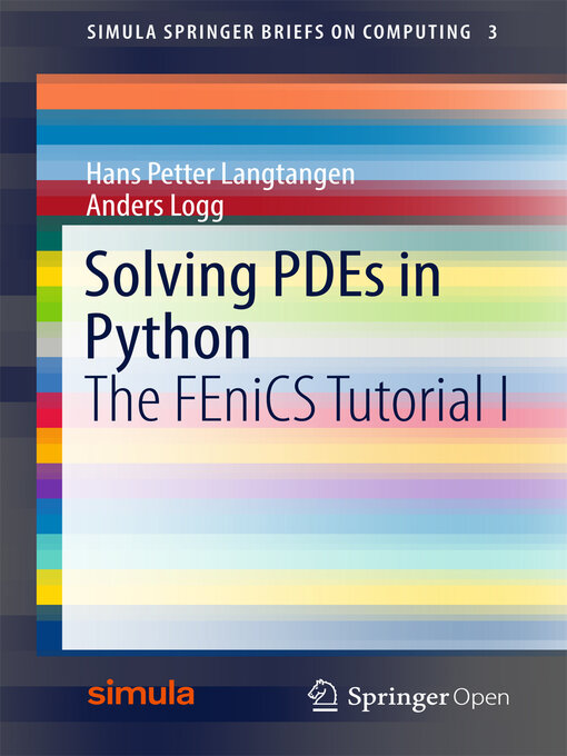 Title details for Solving PDEs in Python by Hans Petter Langtangen - Available